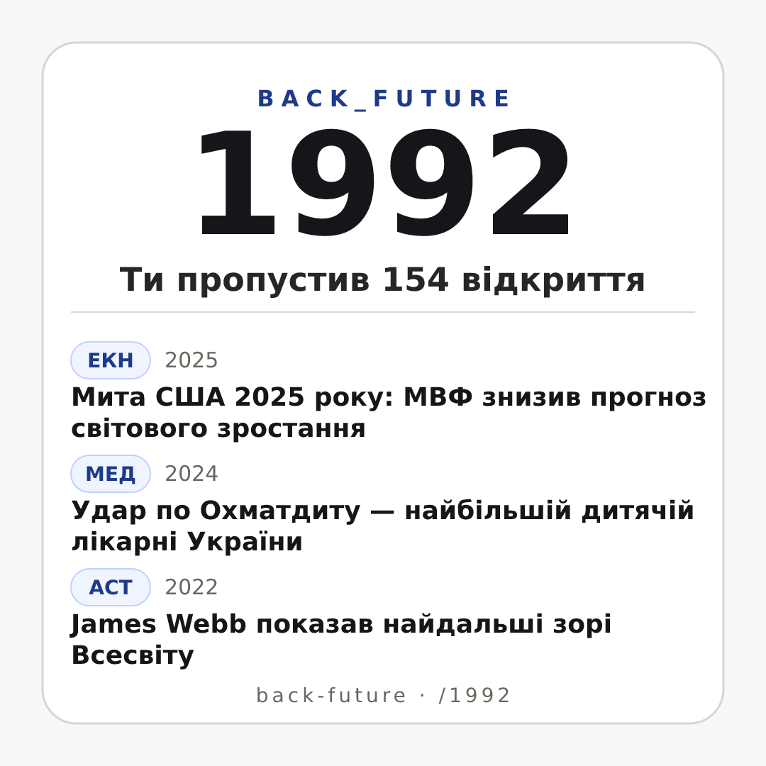 Постер «Квадрат» для випуску 1992-го: Перехідна (1991–1995), 154 оновлення